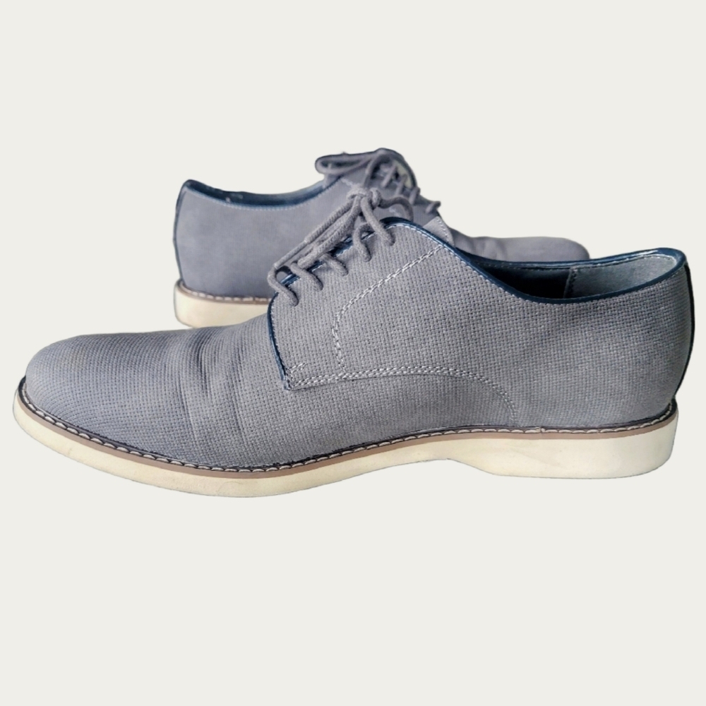 Steve Madden \ Men's David Nubuck Leather Oxford Shoes / Dove Grey / 10.5 - Picture 5 of 9